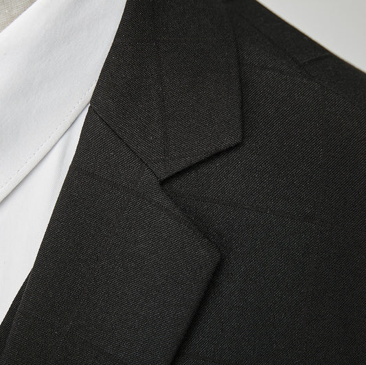 Men's Business Casual Plaid Slim Fit Suit Three-piece Suit - BOC-WEAR