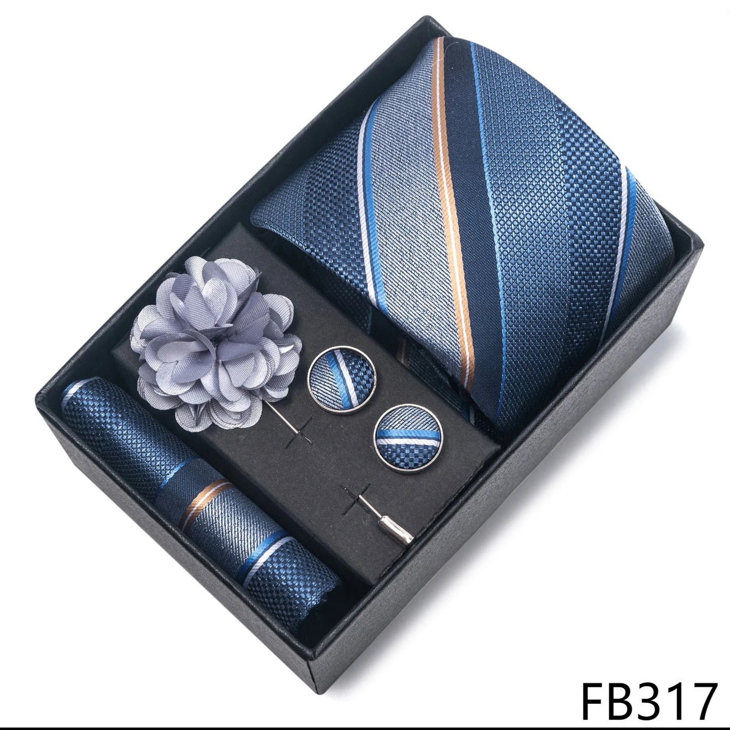 New Designer Blue Red Green Paisley Ties For Men Wedding Party Neck Tie Luxury Tie Pocket Square Cufllink Brooch Set - BOC-WEAR