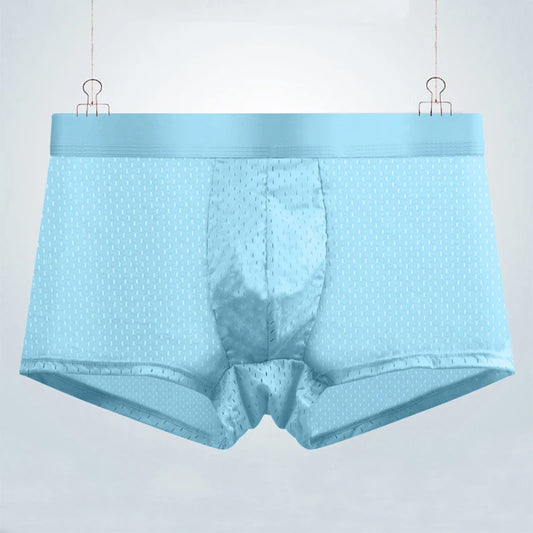 BOC-WEAR Men's Ice Silk Boxers - 5-Pack Breathable Mesh Underwear - BOC-WEAR