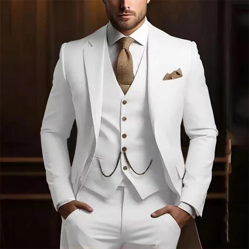 Men's High-grade Gentleman Temperament Slim Suit Three-piece Suit - BOC-WEAR