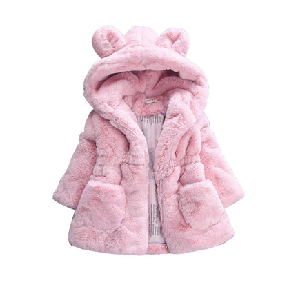A girl's fur coat for autumn and winter - BOC-WEAR