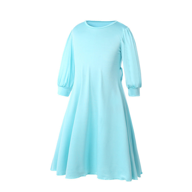 Three-Piece Children's Dress With Flower Hijab - BOC-WEAR