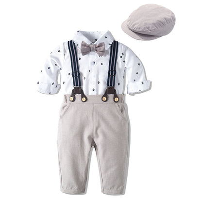 Autumn New Long Sleeve Khaki Suit Infant Clothing Boys' Gentleman Children'S Clothing - BOC-WEAR