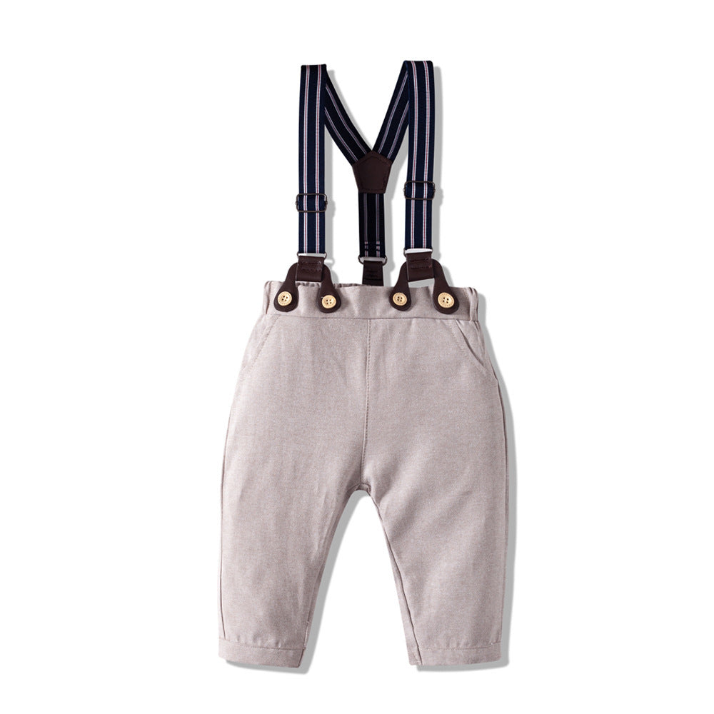 Autumn New Long Sleeve Khaki Suit Infant Clothing Boys' Gentleman Children'S Clothing - BOC-WEAR