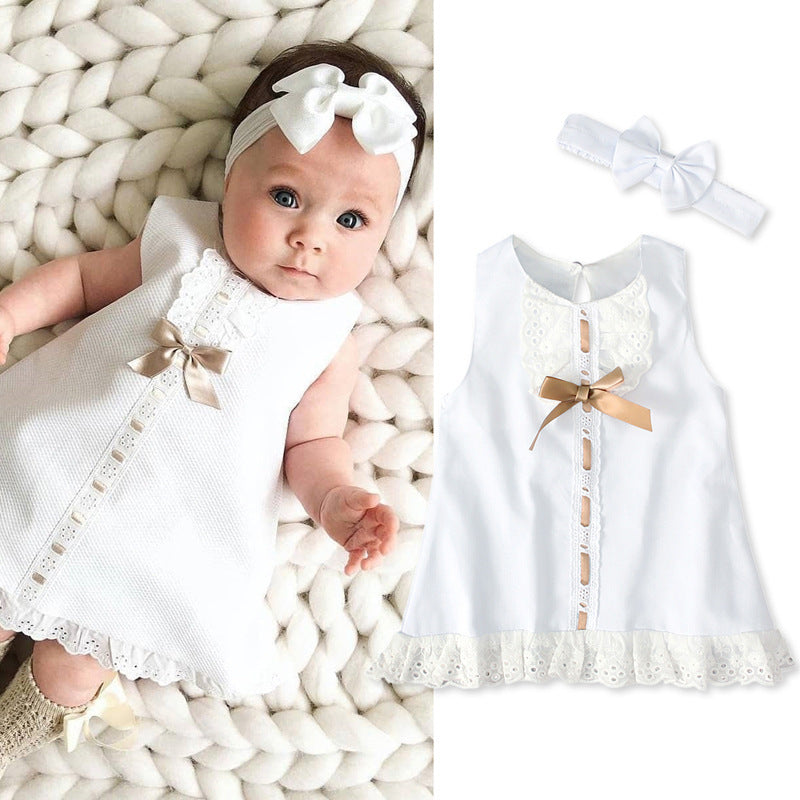 Girls baby sleeveless bow skirt - BOC-WEAR