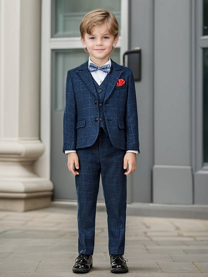 4pcs Set (Suit + Vest + Pants + Bow Tie) - BOC-WEAR