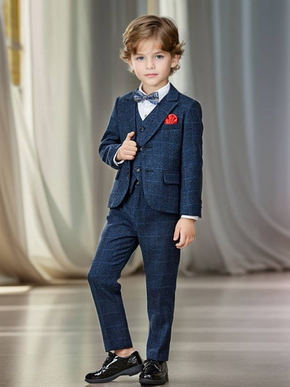 4pcs Set (Suit + Vest + Pants + Bow Tie) - BOC-WEAR