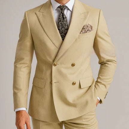 European And American Men's Suit Two-piece Double-breasted Wedding Party Singer Costume - BOC-WEAR