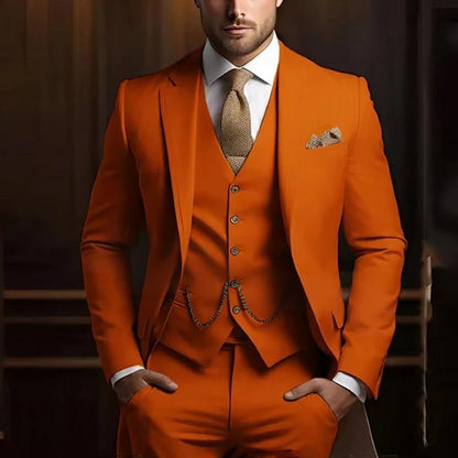Men's High-grade Gentleman Temperament Slim Suit Three-piece Suit - BOC-WEAR