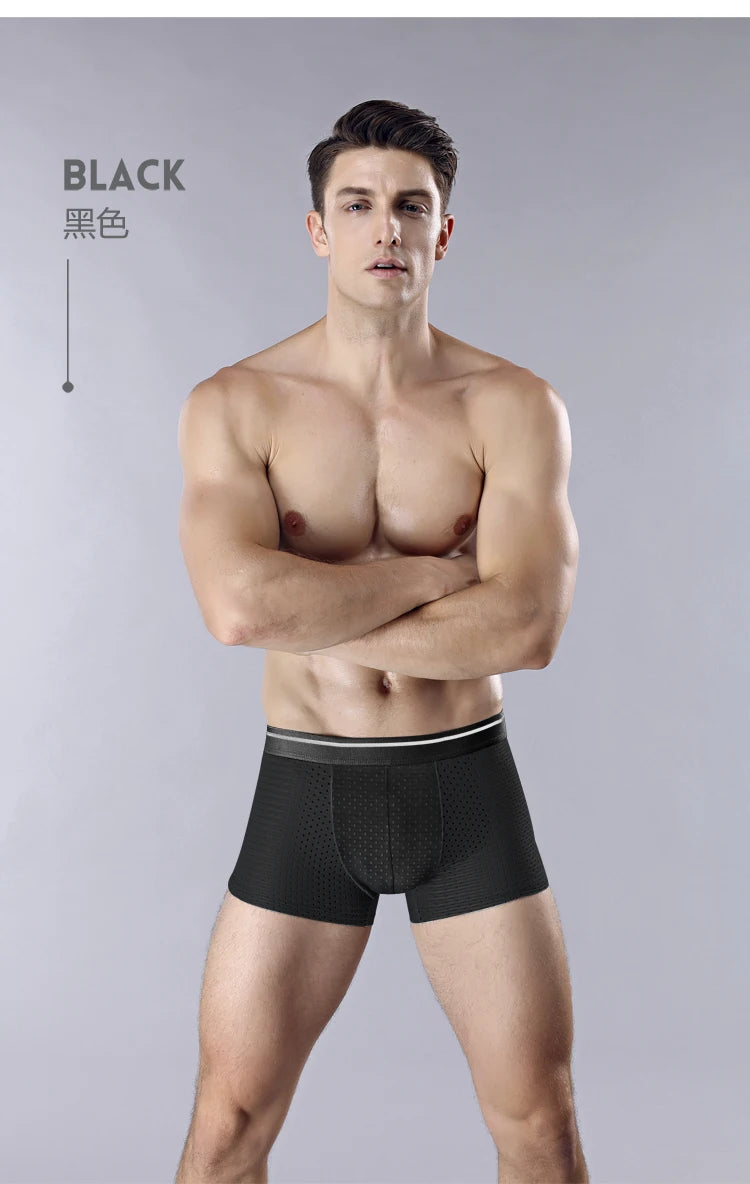 BOC-WEAR Men's Ice Silk Boxers - 8-Pack Breathable Underwear (L-5XL) - BOC-WEAR