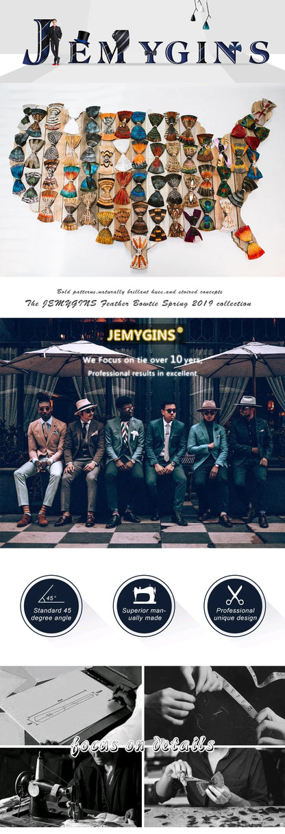 Navy blue Silk Necktie Paisley Floral Mens Tie Pocket Square Cufflinks Set Quality Business Wedding Birthday Gift Box Gravatas - BOC-WEAR