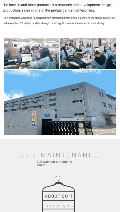 Men's Elegant Khaki Striped Three-Piece Suit High-End Casual Professional Style Adults Flat Front - BOC-WEAR