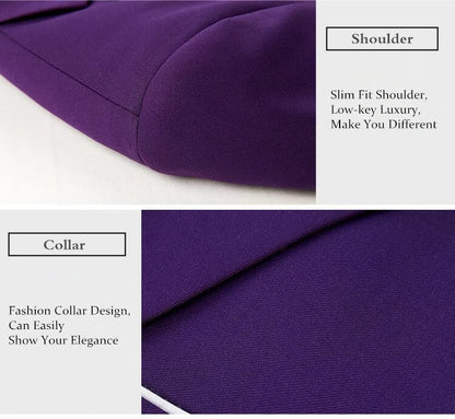 Luxury 3 piece men's wedding suit fashion men's slim solid color business office suit sets large size men Blazer+ pants + vest - BOC-WEAR