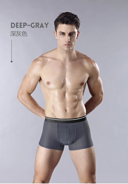 BOC-WEAR Men's Ice Silk Boxers - 8-Pack Breathable Underwear (L-5XL) - BOC-WEAR