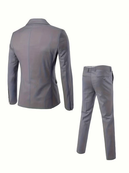 Men's 3-Piece Suit Set - Jacket, Vest & Trousers - BOC-WEAR