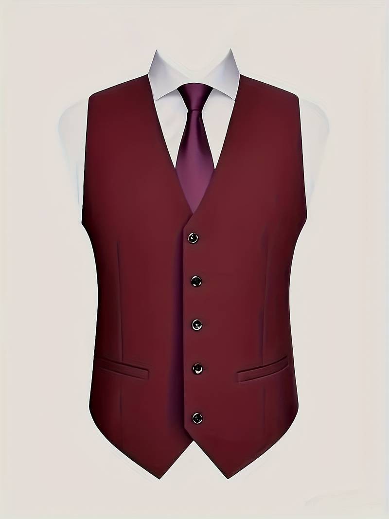 Men's 3-Piece Suit Set - Jacket, Vest & Trousers - BOC-WEAR