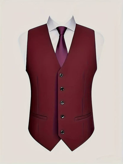 Men's 3-Piece Suit Set - Jacket, Vest & Trousers - BOC-WEAR