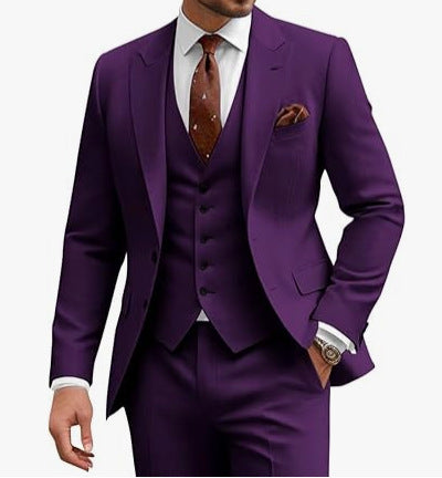 Men's Casual Business Wedding Three-piece Suit - BOC-WEAR