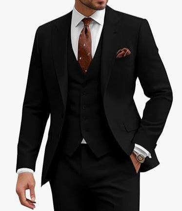 Men's Casual Business Wedding Three-piece Suit - BOC-WEAR