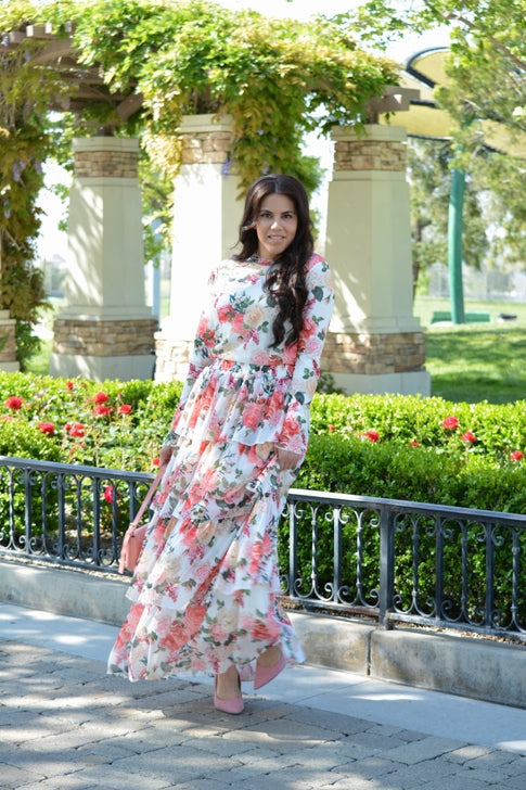 BOC-WEAR Sicily Ruffled Floral Skirt - Vibrant Spring & Summer Skirt Set - BOC-WEAR