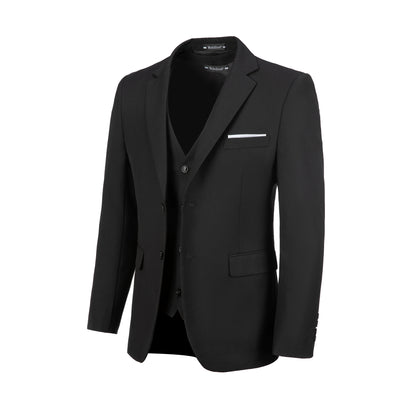 Men's 2-Piece Suits Classic Fit 2 Button Office Dress Suit Jacket Blazer and Pants - BOC-WEAR