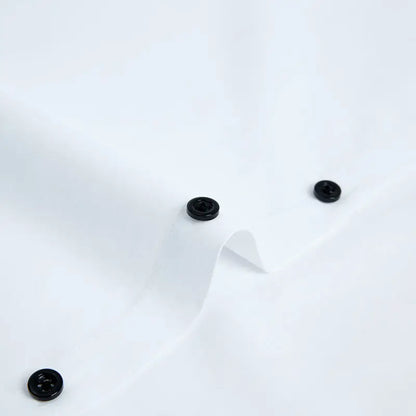 Mens Dress Shirt Long Sleeve Non Iron Fashion Double Layer Business Formal Regular Fit Office Camisa Social Solid Button Shirts - BOC-WEAR