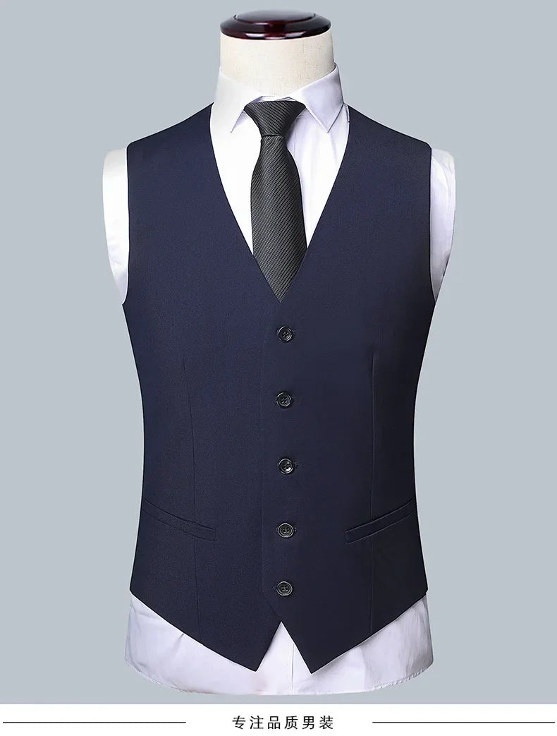 BOC-WEAR Men's 3-Piece Suit - Business Wedding Formal Set - BOC-WEAR
