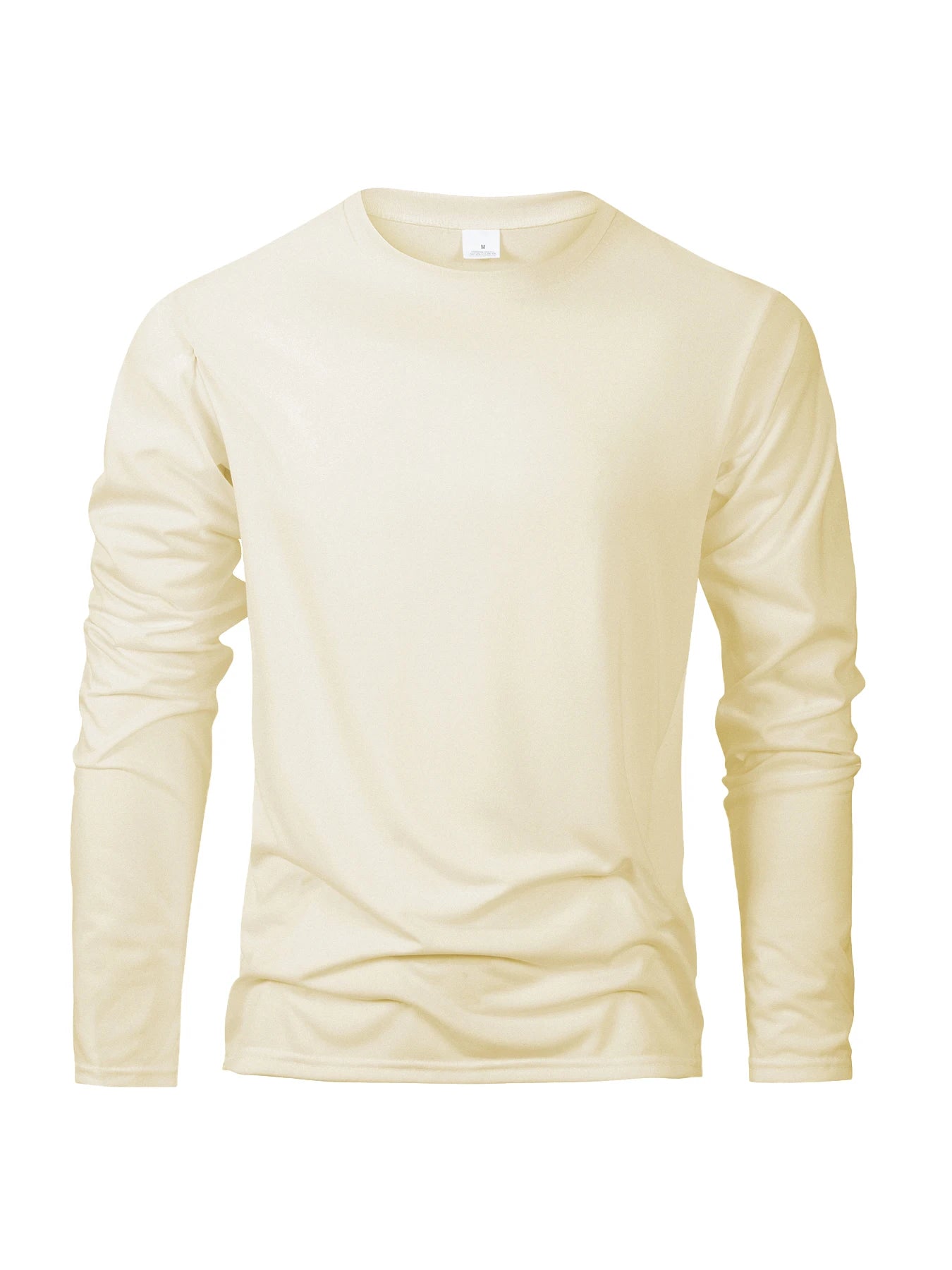 Men‘s Solid Color Long Sleeve T-shirt Fashion Cotton Men's T Shirts Simple Casual O-neck Unisex Tops Fitness Run Sports Pullover - BOC-WEAR