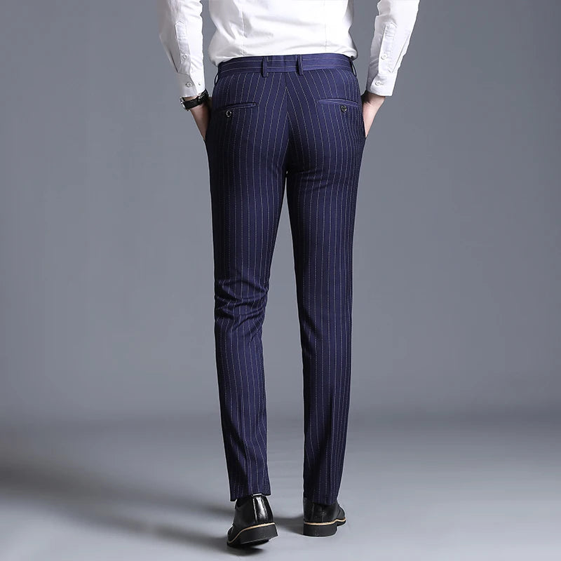 Autumn New Solid Business Casual Suit Pants, Men Clothing Simple All Match Formal Wear Office Trousers, Straight Men Pants 29-38