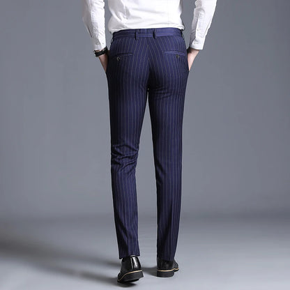 Autumn New Solid Business Casual Suit Pants, Men Clothing Simple All Match Formal Wear Office Trousers, Straight Men Pants 29-38