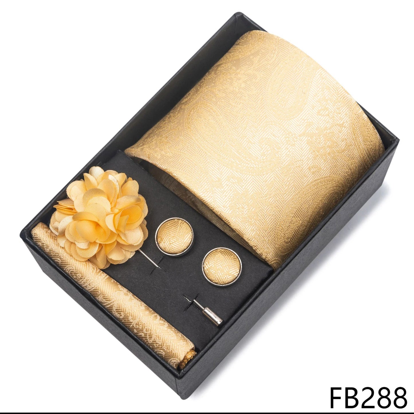 New Designer Blue Red Green Paisley Ties For Men Wedding Party Neck Tie Luxury Tie Pocket Square Cufllink Brooch Set - BOC-WEAR