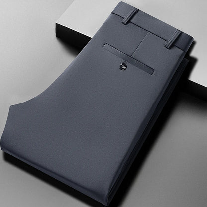 29-42 Men's Summer Pants Thin Straight Stretch Casual Pants with No Trace No Ironing Fabric Silky and Cool Feeling