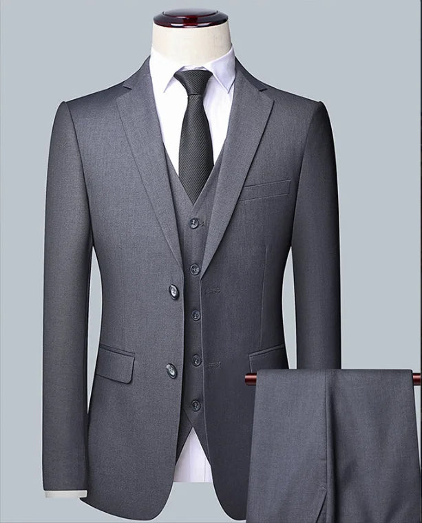 BOC-WEAR Men's Business Suit - Premium 3-Piece Wedding & Formal Set - BOC-WEAR