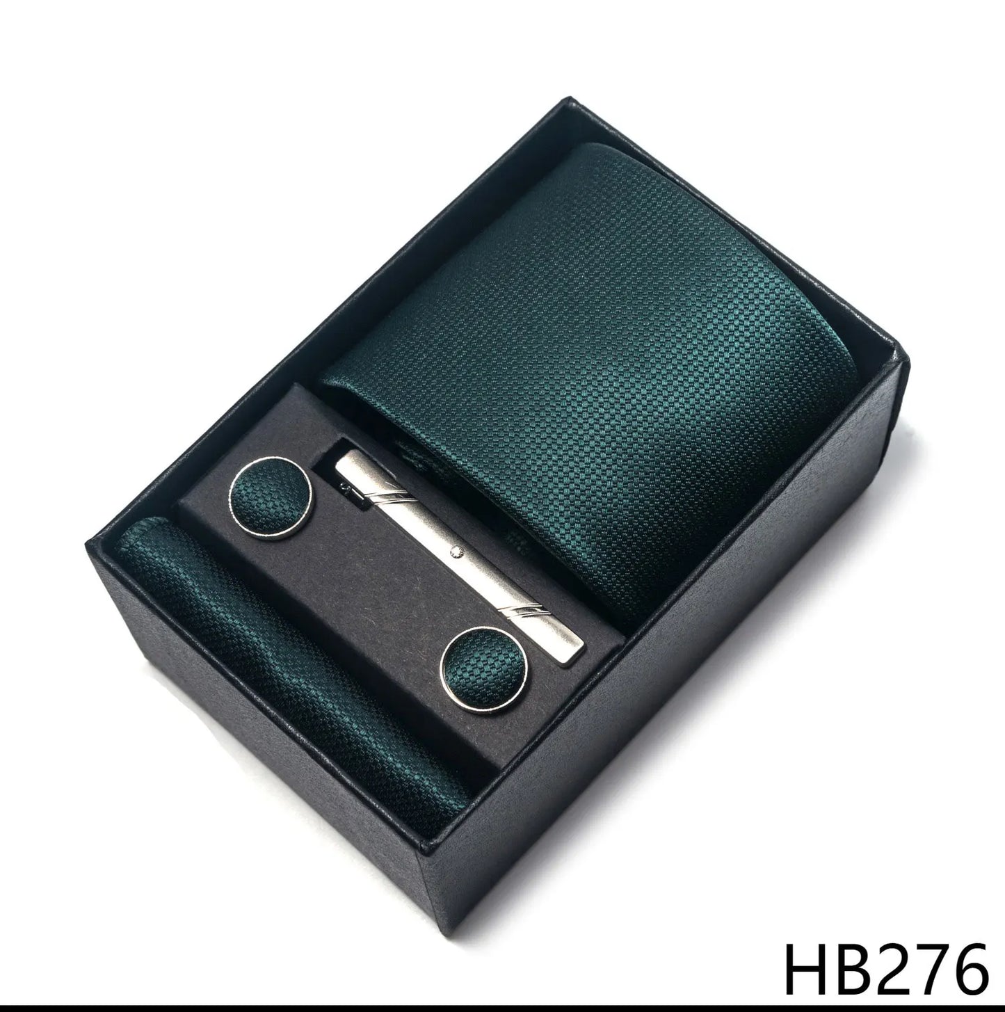 Luxury Brand 8 cm Tie Handkerchief Cufflink Clip Set For Men Wedding Gravata Suit Accessories Holiday Gift Box - BOC-WEAR