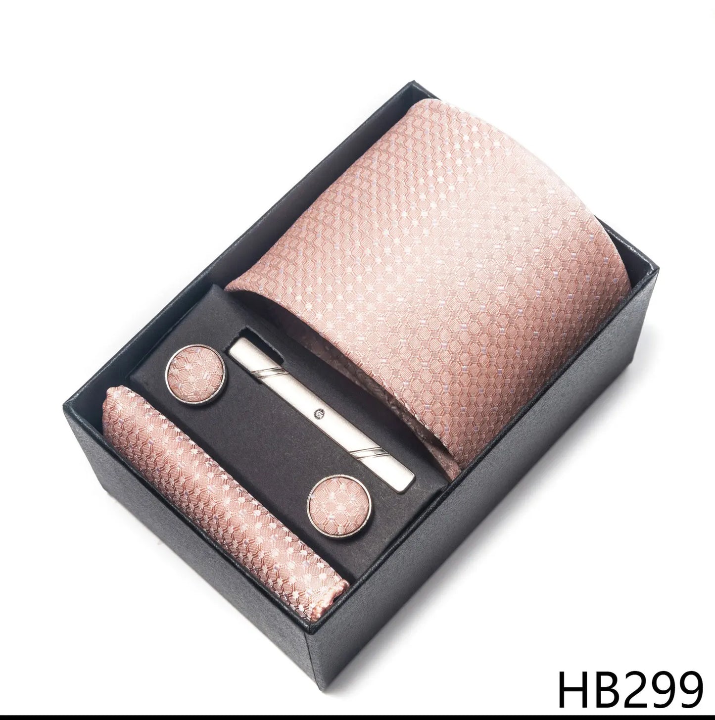 Luxury Brand 8 cm Tie Handkerchief Cufflink Clip Set For Men Wedding Gravata Suit Accessories Holiday Gift Box - BOC-WEAR