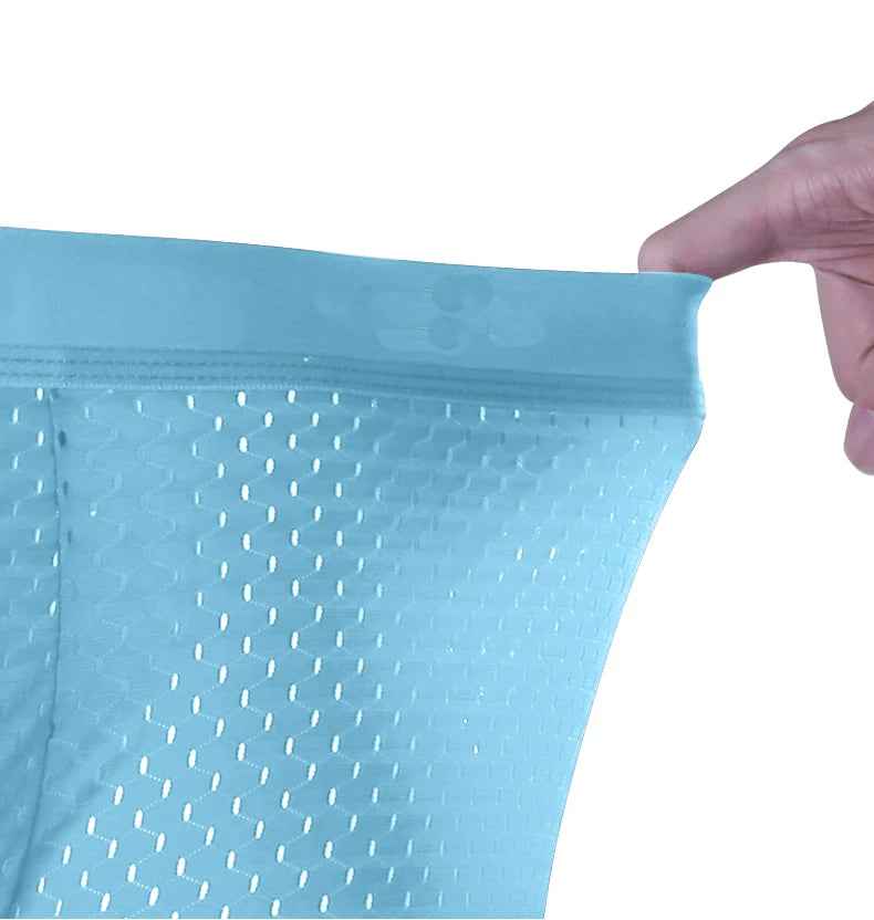 BOC-WEAR Men's Ice Silk Boxers - 5-Pack Breathable Mesh Underwear - BOC-WEAR