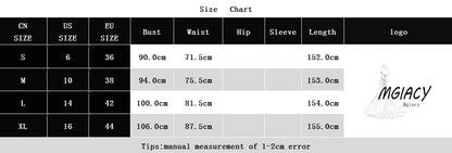 Size chart for clothing with measurements and BOCWEAR