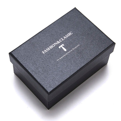 Luxury Brand 8 cm Tie Handkerchief Cufflink Clip Set For Men Wedding Gravata Suit Accessories Holiday Gift Box - BOC-WEAR