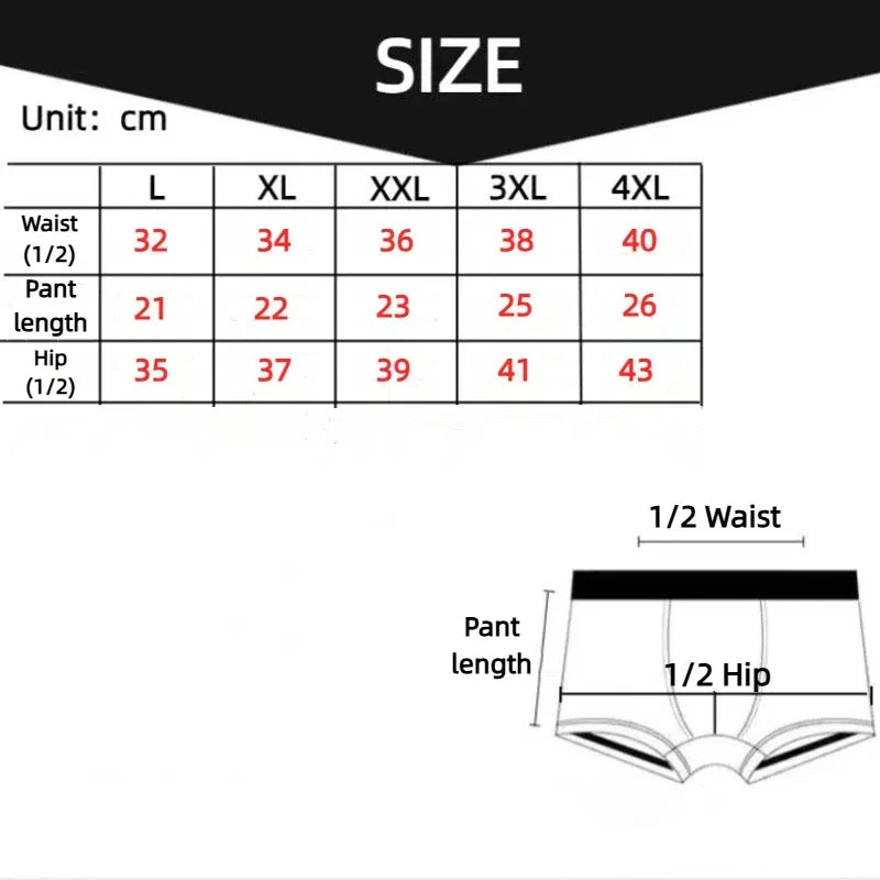 BOC-WEAR Men's Ice Silk Boxers - 4-Pack Mesh Breathable Underwear - BOC-WEAR