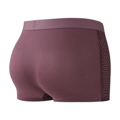 BOC-WEAR Men's Ice Silk Boxers - 4-Pack Mesh Breathable Underwear - BOC-WEAR