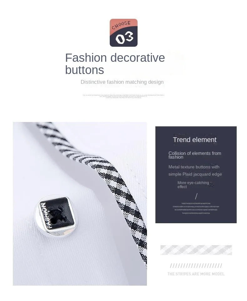 White Shirt for Men Long Sleeves Office Business Button-down Dress Shirts Casual Male Korean Fashion Slim Fit 5XL 6XL 7XL 8XL - BOC-WEAR