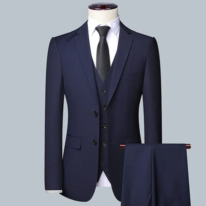 BOC-WEAR Men's Business Suit - Premium 3-Piece Wedding & Formal Set - BOC-WEAR