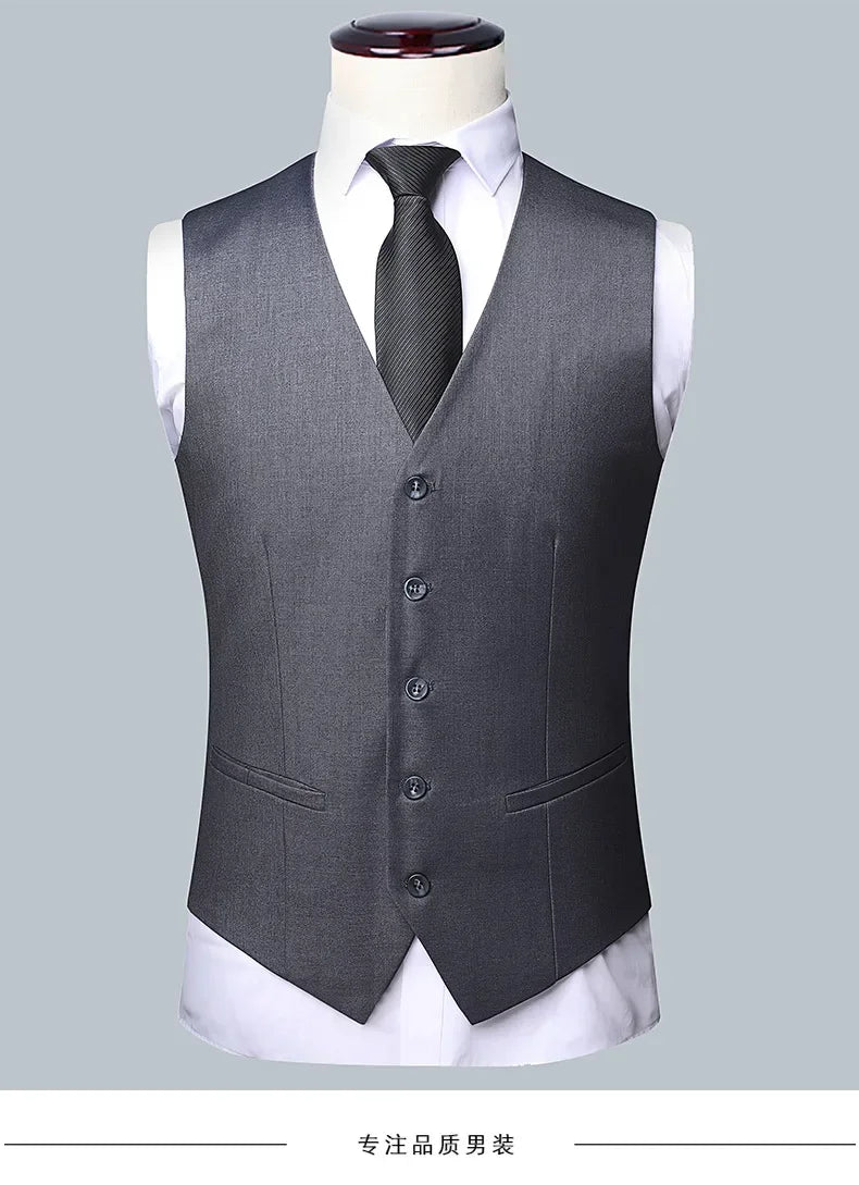 BOC-WEAR Men's 3-Piece Suit - Business Wedding Formal Set - BOC-WEAR