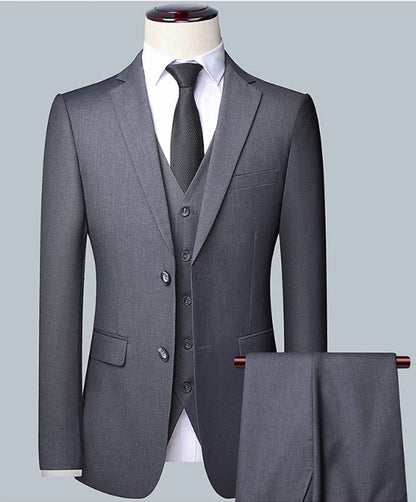 BOC-WEAR Men's Business Suit - Premium 3-Piece Wedding & Formal Set - BOC-WEAR