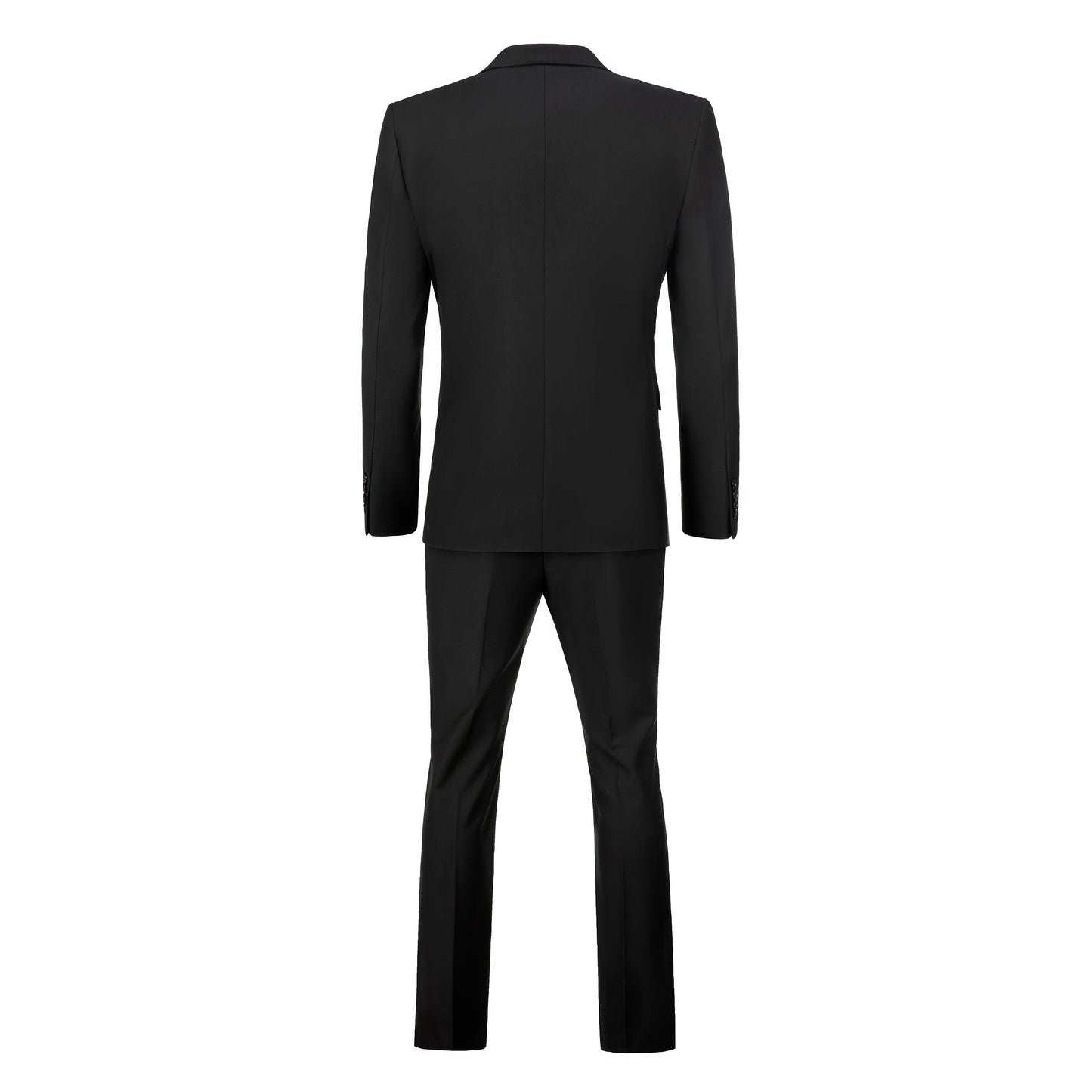 Men's 2-Piece Suits Classic Fit 2 Button Office Dress Suit Jacket Blazer and Pants - BOC-WEAR
