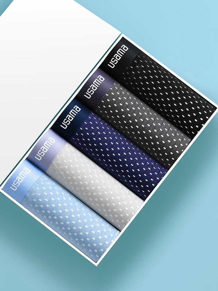 BOC-WEAR Men's Ice Silk Boxers - 5-Pack Breathable Mesh Underwear - BOC-WEAR