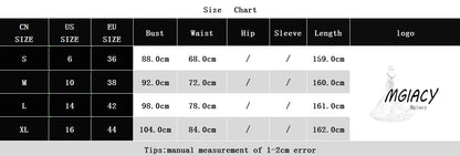 Size chart for clothing with measurements in centimeters, featuring the brand BOCWEAR.