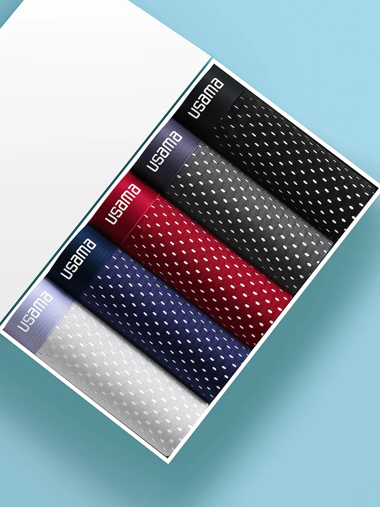 BOC-WEAR Men's Ice Silk Boxers - 5-Pack Breathable Mesh Underwear - BOC-WEAR