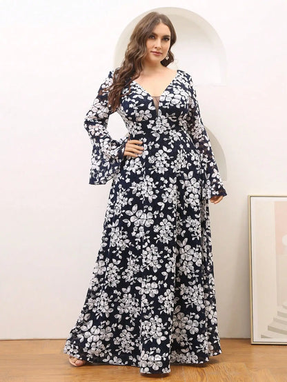 Lace Cherry Blossom A-Line Dress