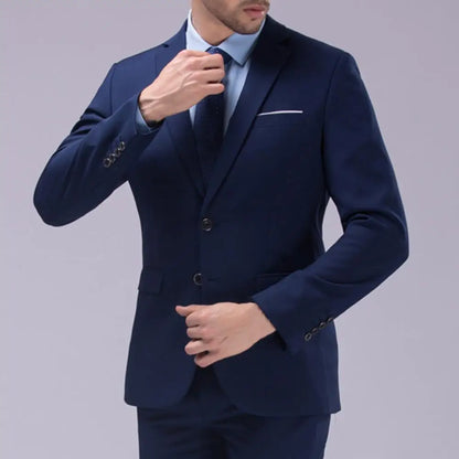 Wedding Suit For Men Set Elegant Blazers Formal 2 Pieces Full Jackets Pants Classic Business Coats 2024 - BOC-WEAR